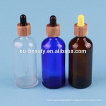 timber essential oil dropper cap for glass bottle